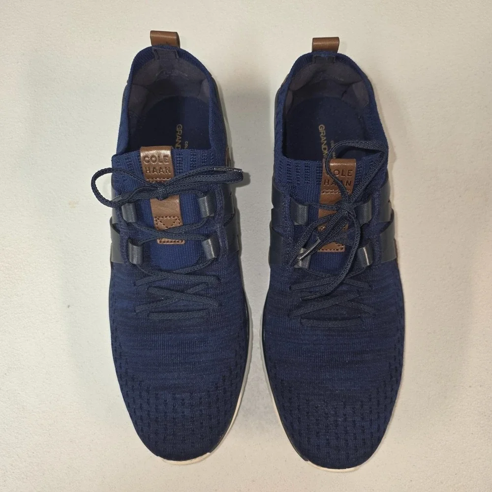 Cole Haan GrandMotion‎ Shoes Men 10.5M Navy Ink Woven Stitchlite Knit Comfort